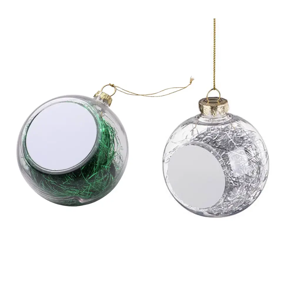 Christmas Tree Transparent Balls Plastic | Sublimation Blanks