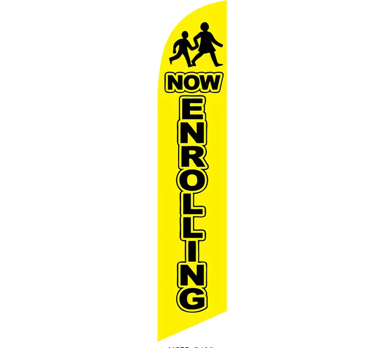 Now Enrolling Banner Flag