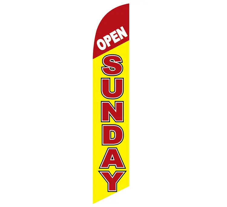 Open Sunday Banner Flag