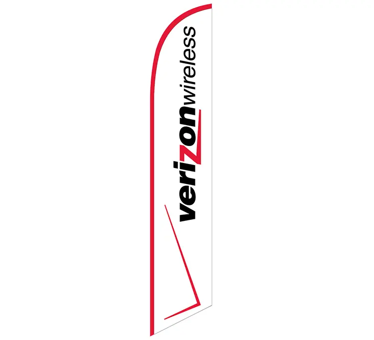 Verizon Wireless White Banner Flag