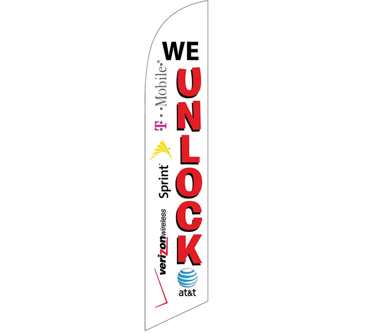 We Unlock (Company Brands Logo) Banner Flag