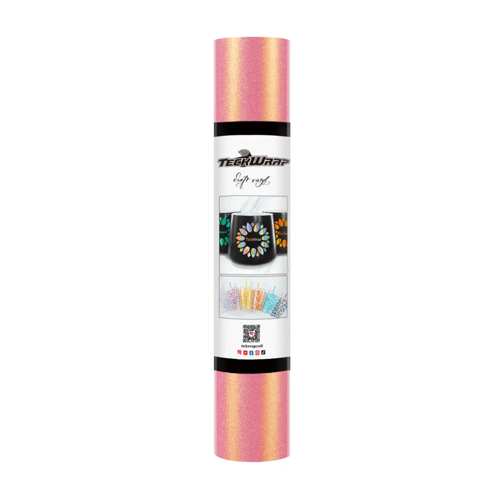 [PFV-000448] Shimmer (Gold Pink) Adhesive Craft Vinyl | TeckwrapCraft (1 Ft)