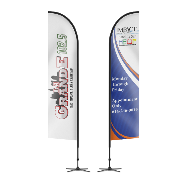 [PFV-000420] Customized Feather Flags 12' x 2.5' (1 Side, Flag Pole)