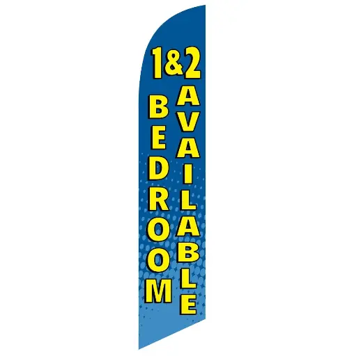 1 & 2 Bedrooms Available Banner Flag