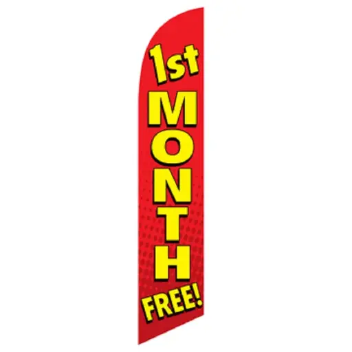 1st Month Free Banner Flag