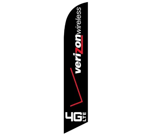 4GLTE Verizon Wireless Black Banner Flag
