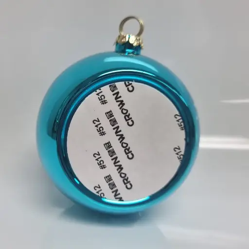 Blue Christmas Tree Balls Plastic 3.5" | Sublimation Blanks