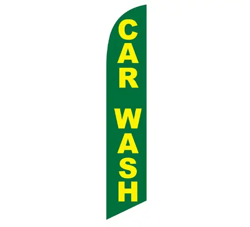 Car Wash Green Banner Flag