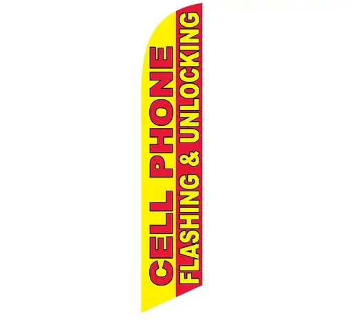 Cell Phone Flashing and Unlocking Banner Flag