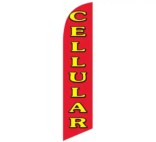 Cellular Red Banner Flag