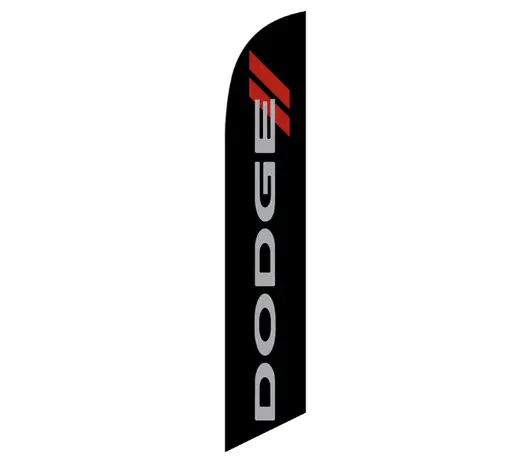 Dodge Black Banner Flag