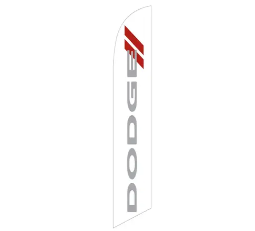 Dodge White Banner Flag