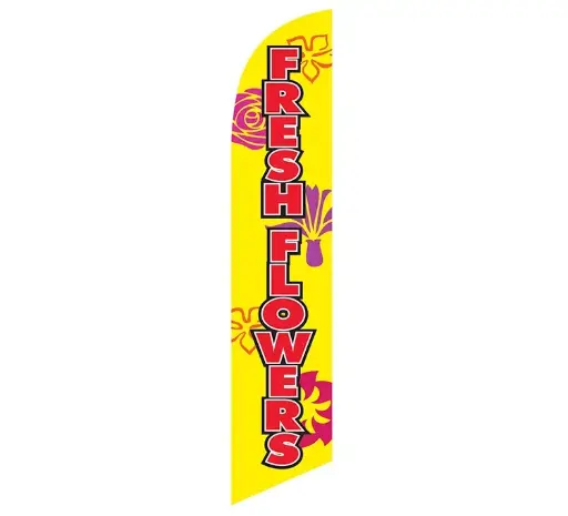 Fresh Flowers Banner Flag