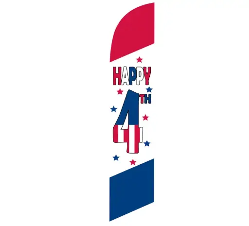 Happy 4th of July Banner Flag