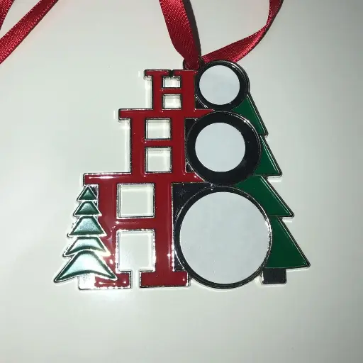HO HO HO Tree, Christmas Ornament | Sublimation Blanks