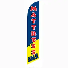 Mattress Sale Banner Flag Blue