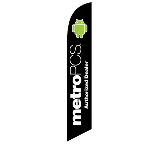 Metro PCS Authorized Dealer Black Banner Flag