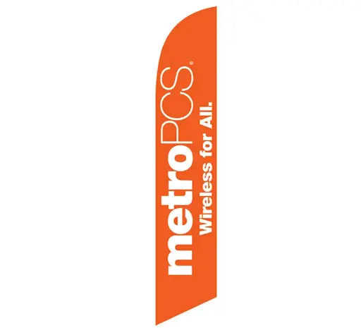 Metro PCS Wireless For All Orange Banner Flag