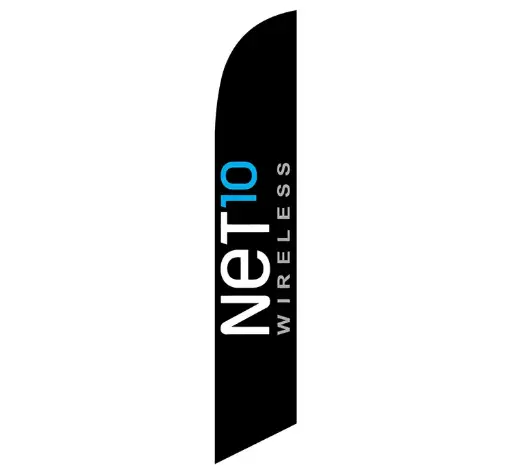 Net 10 Wireless Black Banner Flag
