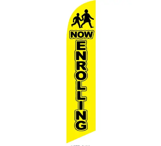Now Enrolling Banner Flag