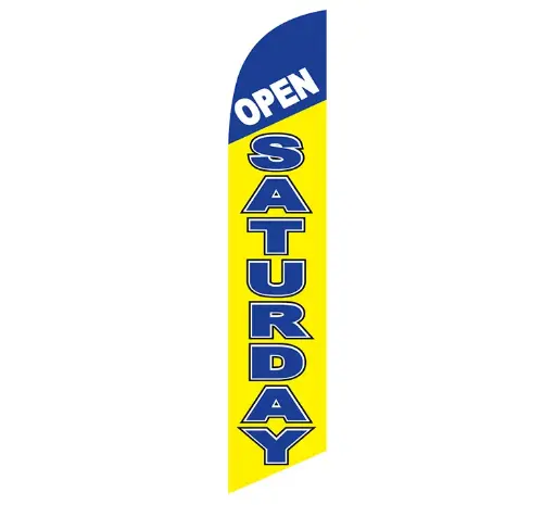 Open Saturday Banner Flag