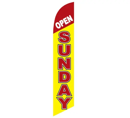 Open Sunday Banner Flag