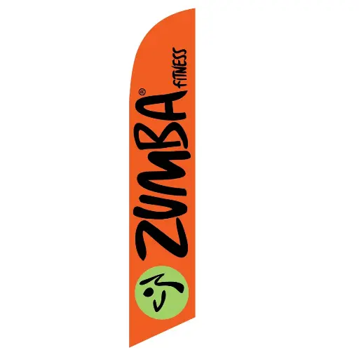 Orange Zumba Banner Flag