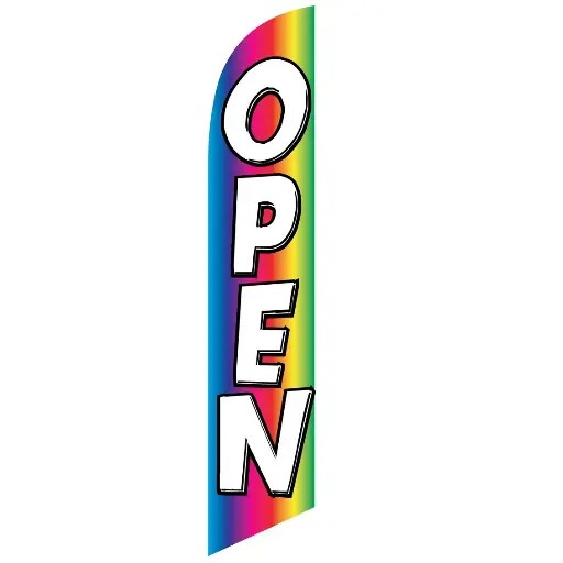 Rainbow Open Banner Flag 5465