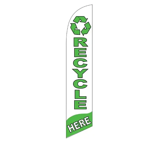 Recycle Here Banner Flag
