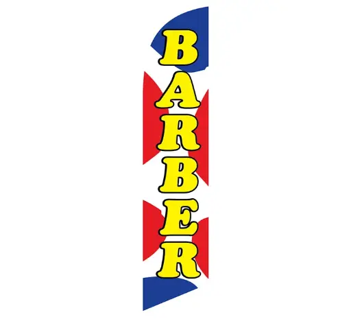 Red, White and Blue Barber Banner Flag