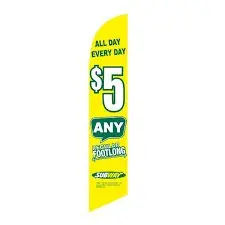 Subway $5 Any Footlong Banner Flag Yellow