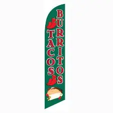 Tacos Burritos Banner Flag