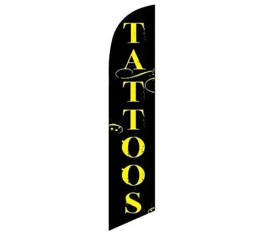 Tattoos Black Banner Flag