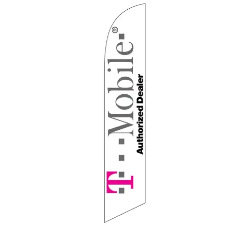 T-Mobile Authorized Dealer White Banner Flag
