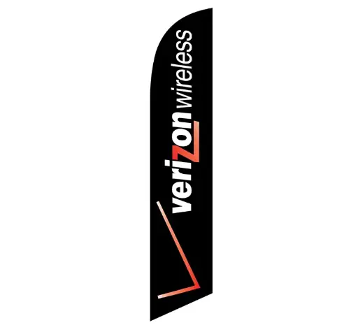 Verizon Wireless Black Banner Flag