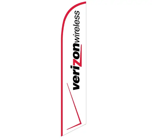 Verizon Wireless White Banner Flag