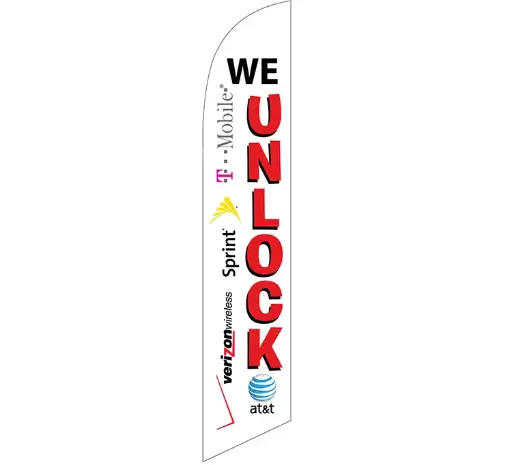 We Unlock (Company Brands Logo) Banner Flag