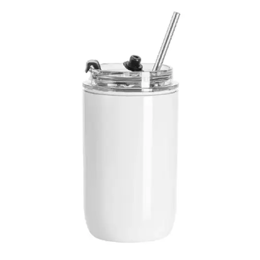 12 oz Travel Tumblers with Lid and Metal Straw | Sublimation Blank